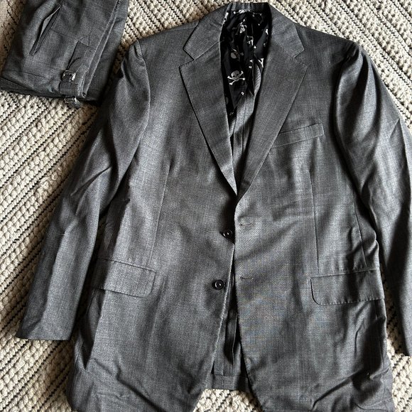 Bespoke Recent Oxxford Clothes Grey Suit 42R - Picture 1 of 12